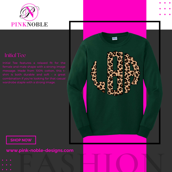 Custom Initial Long Sleeve  (statement t-shirt)